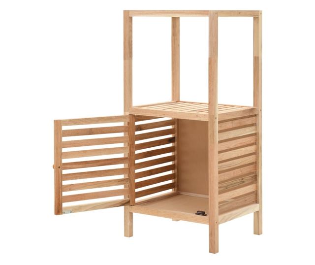 Dulap depozitare baie, 39,5x35,5x86 cm, lemn de nuc masiv