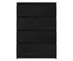 Dulap lateral, negru, 60x36x84 cm, lemn masiv de pin thumbnail 3