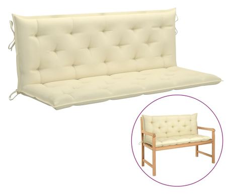 Jastuk za ljuljačku, krem bijela, 150 cm, tekstilni materijal