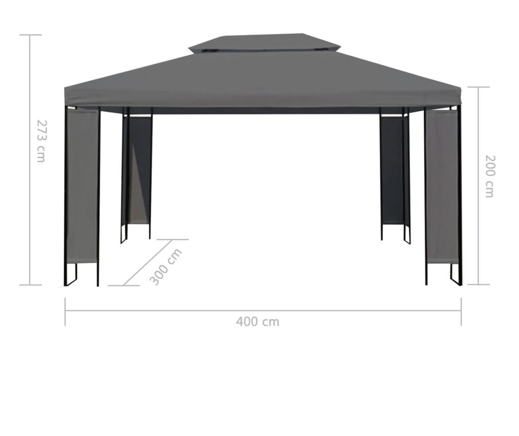 Павилион, антрацит, 300 x 400 см - 5