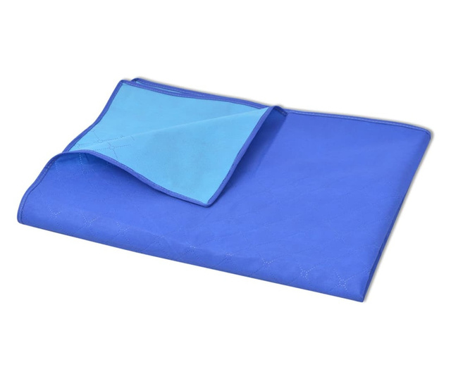 Одеяло за пикник, синьо и светлосиньо, 100x150 см