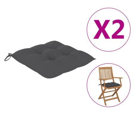Jastuci za stolice 2 kom antracit 40 x 40 x 7 cm od tkanine