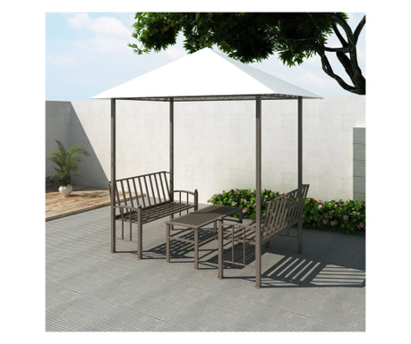 Pavilion de grădină cu masă și bănci 2,5x1,5x2,4 m