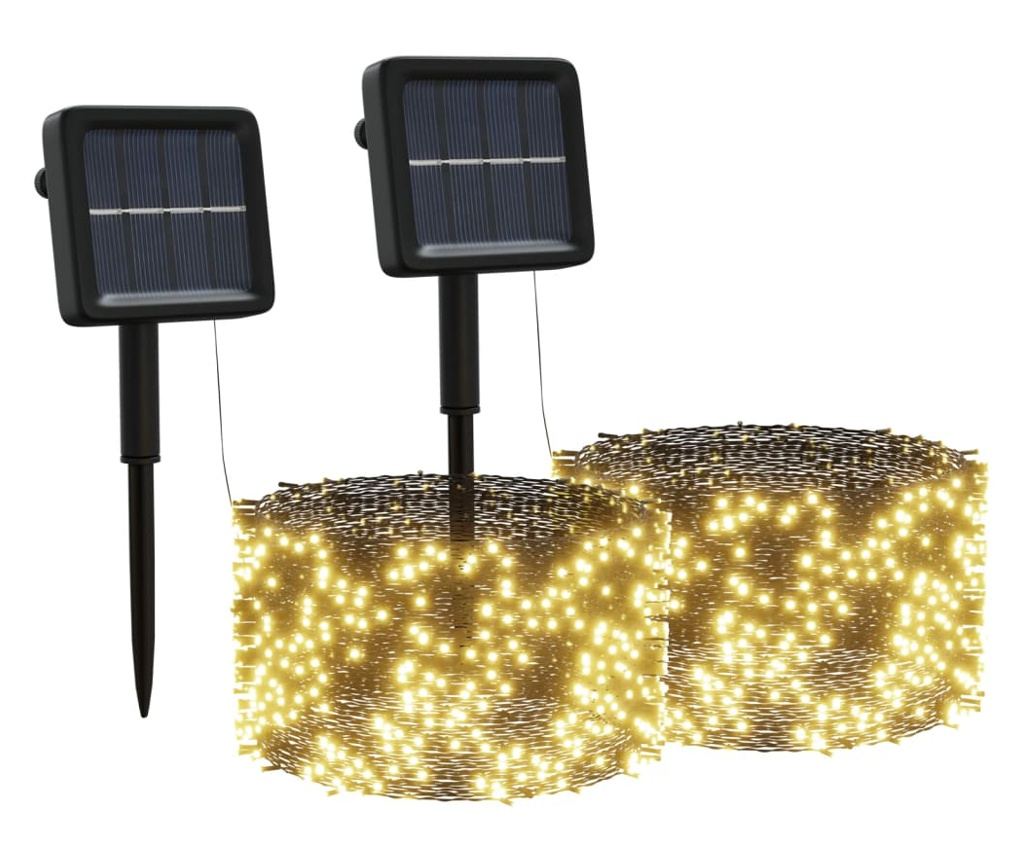 Zavjesa s bajkovitim solarnim svjetlima, 2 kom, 2x200, LED, toplo bijelo unutarnje vanjsko - 2
