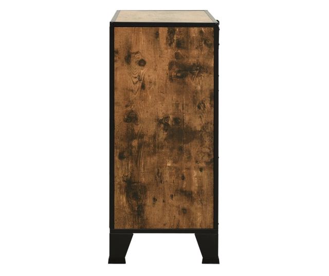 Ormarići za pohranu 2 kom rustično smeđi 72x36x82 cm metal/MDF