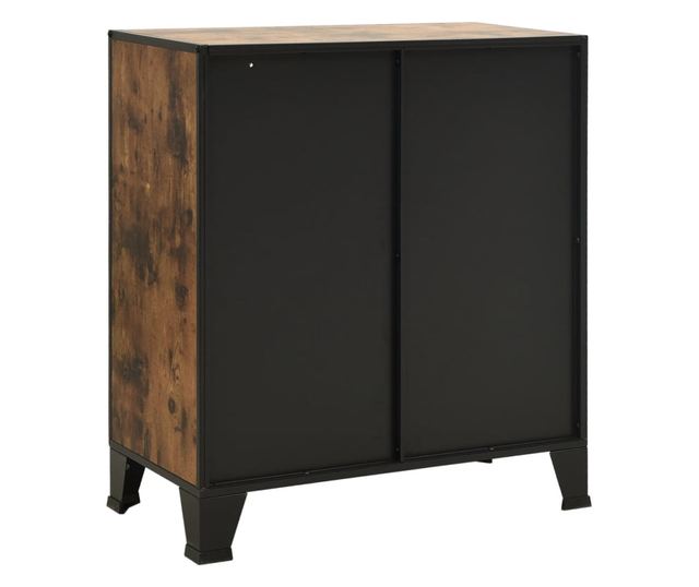 Ormarići za pohranu 2 kom rustično smeđi 72x36x82 cm metal/MDF