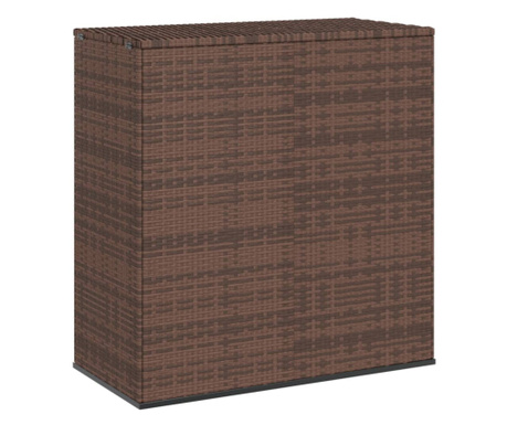Кутия за градински възглавници PE ратан 100x49x103,5 см кафява