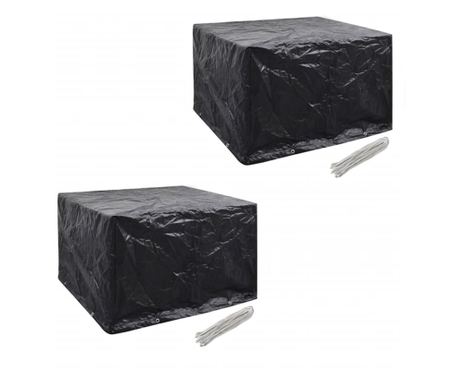 Huski za vrtno pohištvo 2 kosa set poliratan 8 oken 113x113 cm