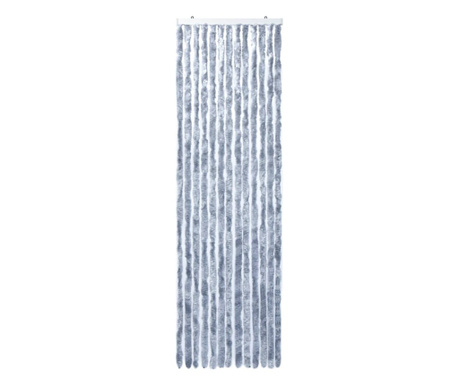 ezüstszínű zsenília rovarfüggöny 56 x 200 cm