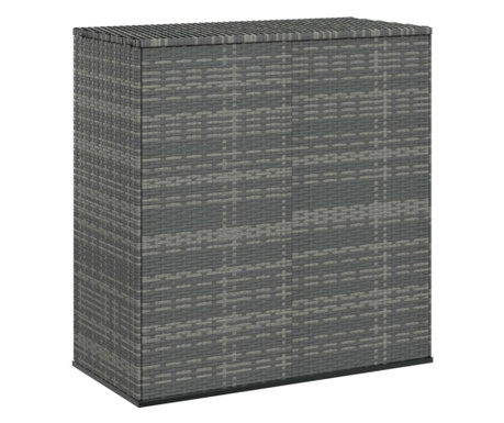 Кутия за градински възглавници PE ратан 100x49x103,5 см сива