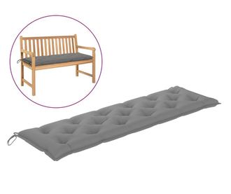 Prna a kerti padhoz, szrke, 180x50x7 cm, textil