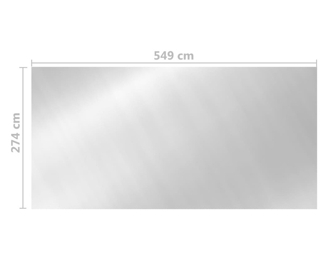 ezüst polietilén medencetakaró 549 x 274 cm