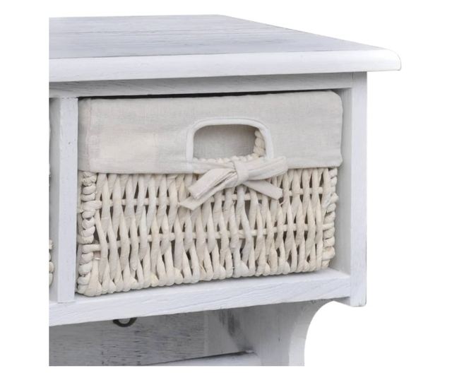 Zidna polica, bijela, 60 x 23,5 x 33 cm, drvo paulovnije