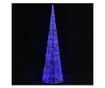Akrilni ukrasni stožac s LED svjetlima plavi 90 cm