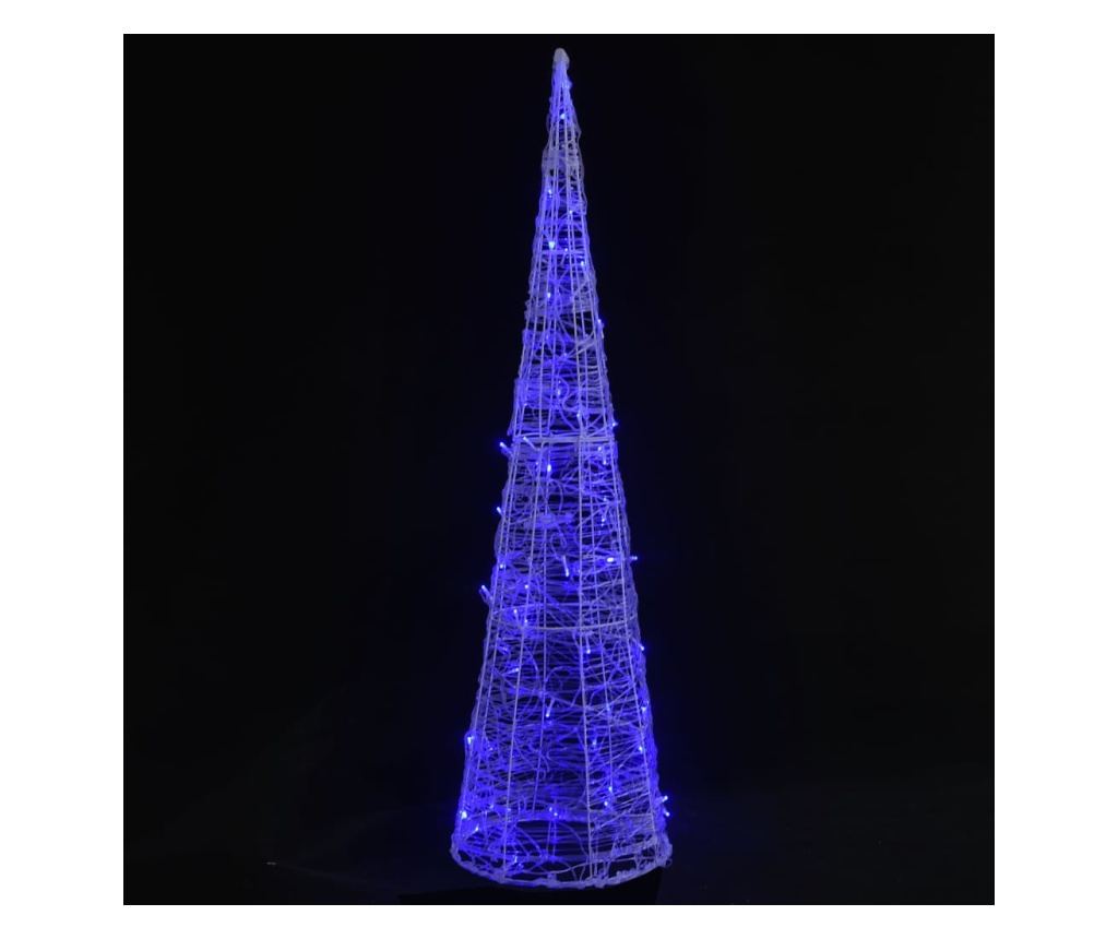Dekorativna piramida s plavim LED svjetlima 90 cm akril - 2