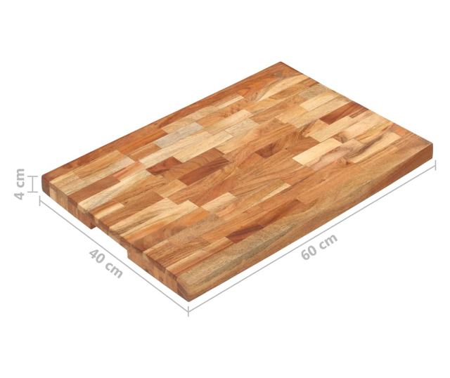 Daska za rezanje 60 x 40 x 4 cm od masivnog bagremovog drva