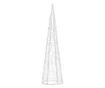 Dekorativna piramida s LED toplim bijelim svjetlom 60 cm akril