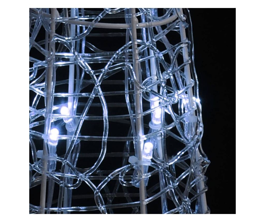 Dekorativna piramida s LED hladnim bijelim svjetlom 60 cm akril - 5