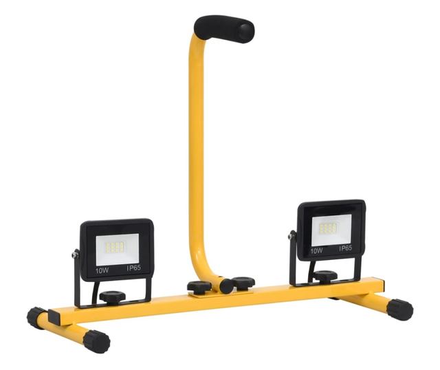 hideg fehér fényű fogantyúval ellátott LED-es reflektor 2x10 W