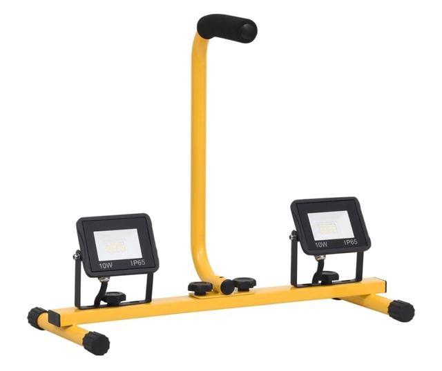 hideg fehér fényű fogantyúval ellátott LED-es reflektor 2x10 W