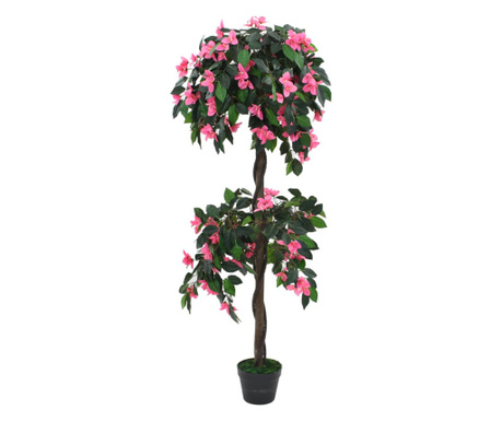 Изкуствено растение рододендрон, 155 см, зелено и розово