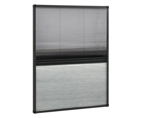 Nabrani zaslon protiv insekata za prozore aluminijski 80x100 cm 