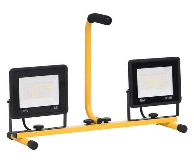 meleg fehér fényű fogantyúval ellátott LED-es reflektor 2x50 W