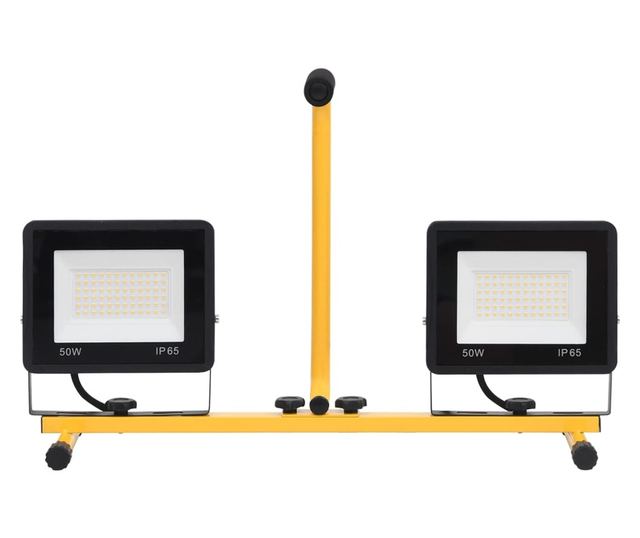 meleg fehér fényű fogantyúval ellátott LED-es reflektor 2x50 W