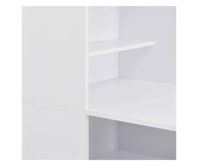 Masă de bar cu dulap, alb, 115 x 59 x 200 cm