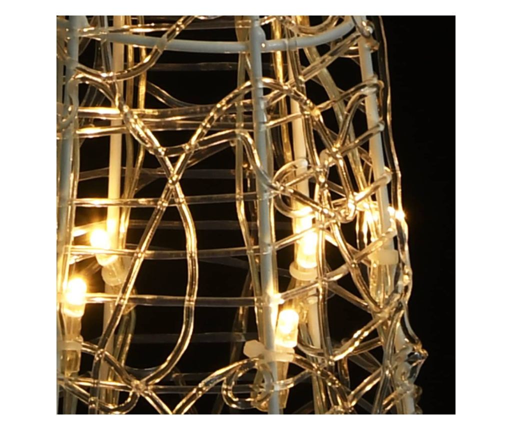 Dekorativna piramida s LED konusom toplog bijelog svjetla 120 cm akril - 3