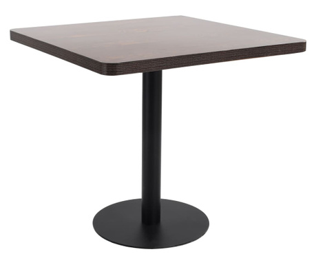 Bistro miza temno rjava 80x80 cm mediapan