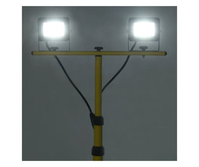 hideg fehér fényű háromlábú LED-es reflektor 2 x 20 W