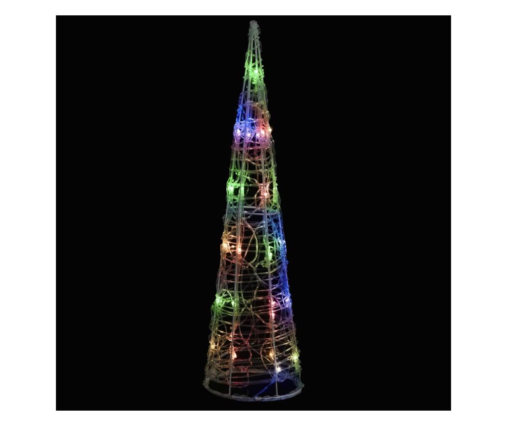 Dekorativna piramida s LED svjetlom u boji 60 cm akril - 2