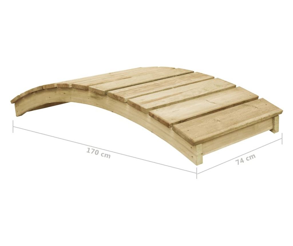 Vrtni most, 170 x 74 cm, obrađeni bor - 5