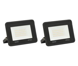 2 db meleg fehér fényű LED-es reflektor 30 W