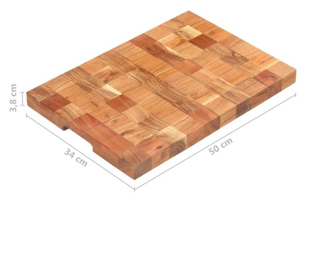 Daska za rezanje 50 x 34 x 3,8 cm od masivnog bagremovog drva
