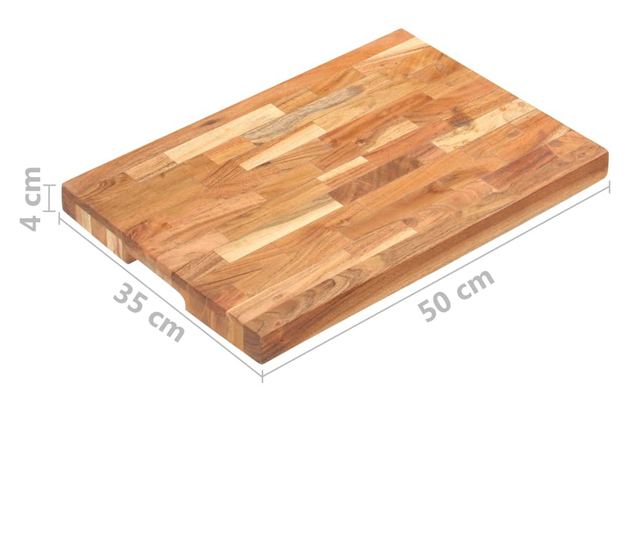 Daska za rezanje 50 x 35 x 4 cm od masivnog bagremovog drva