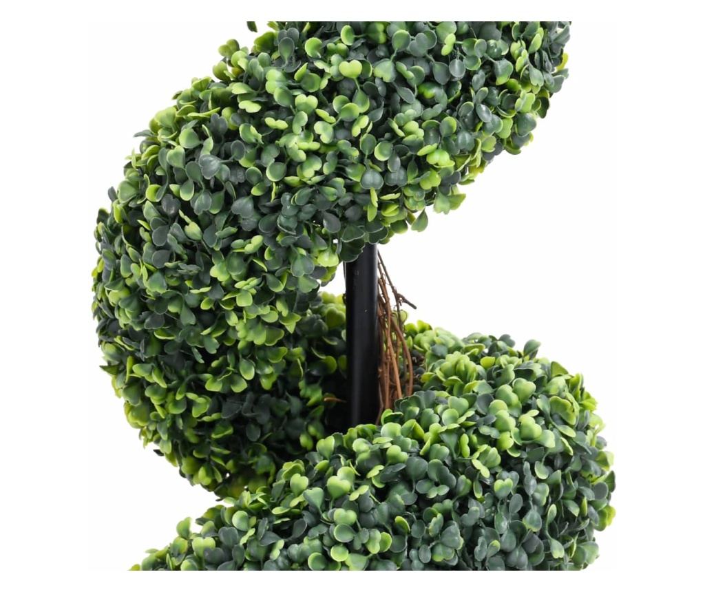 Umjetna biljka šimšira s loncem, zelena, 89 cm, spirala - 3