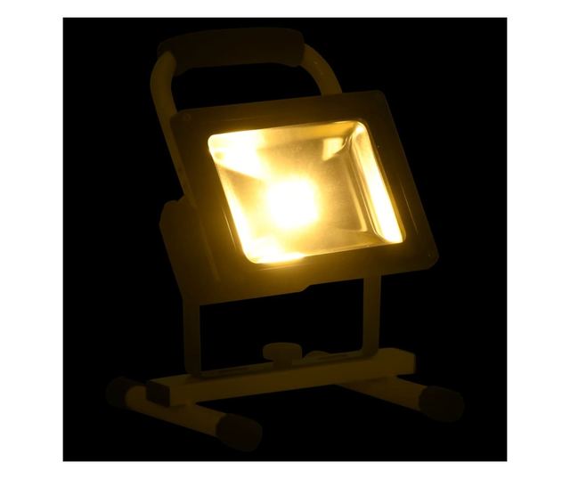 meleg fehér fényű újratölthető fogantyús LED-es reflektor 30 W