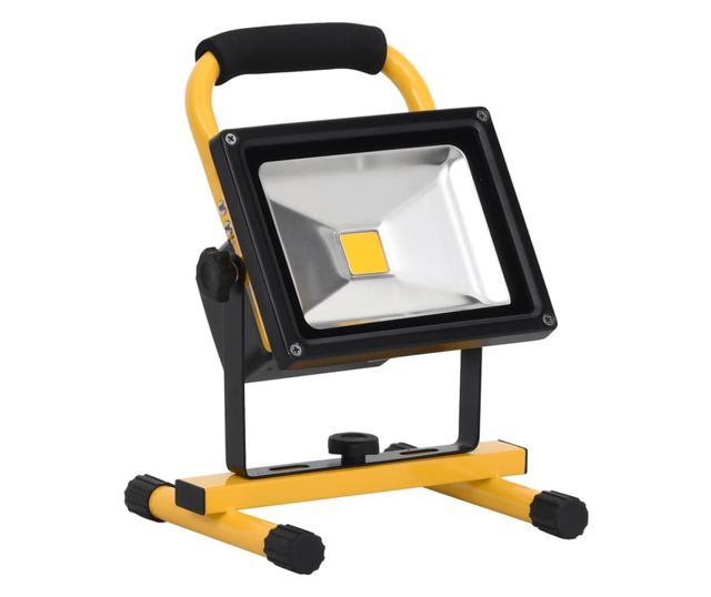 meleg fehér fényű újratölthető fogantyús LED-es reflektor 30 W