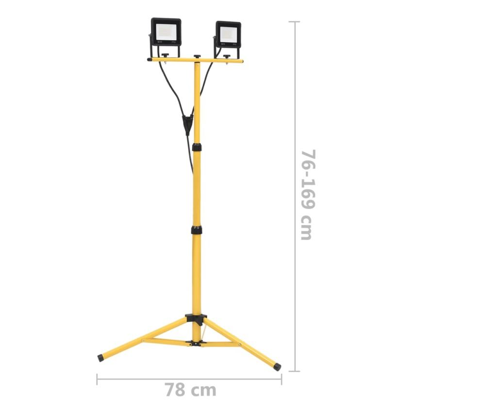 meleg fehér fényű háromlábú LED-es reflektor 2 x 30 W - 11