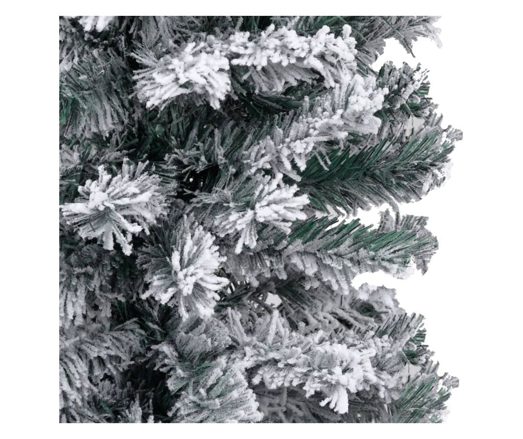 Umjetno božićno drvce slim, sa snijegom, zeleno, 120 cm, PVC - 4