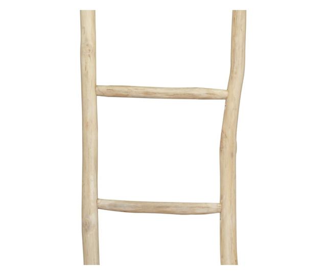 Držač za Ručnike s 5 Prečki Tikovina 45x150 cm Prirodna Boja