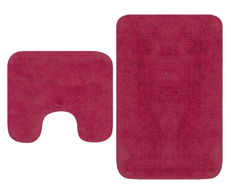 2-dijelni set kupaonskih otirača od tkanine boja fuksije