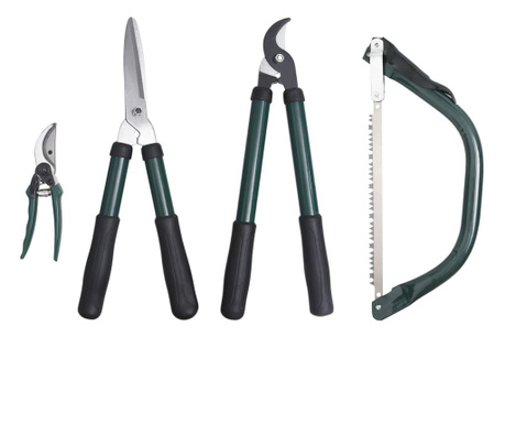 Комплект инструменти за подрязване на градина, 4 части