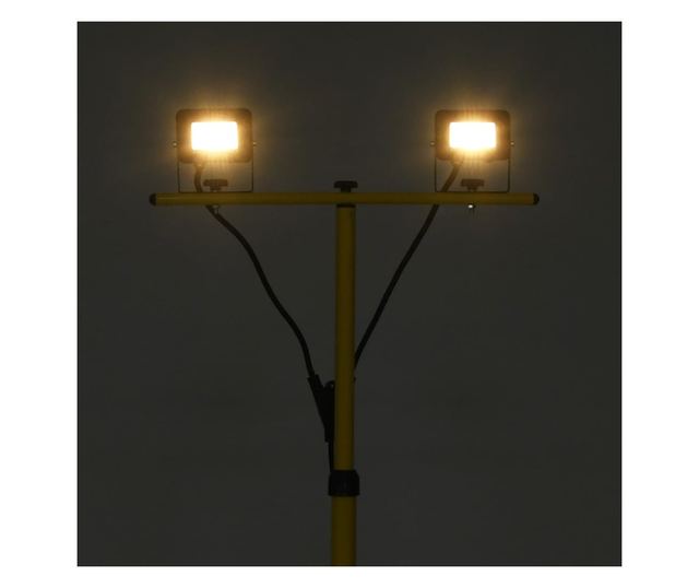 meleg fehér fényű háromlábú LED-es reflektor 2 x 10 W