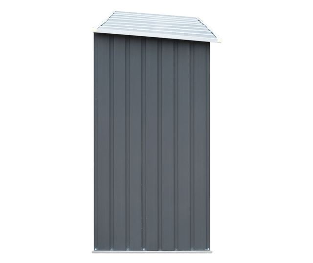 VidaXL Vrtna ostava za drva od pocinčanog čelika 330x84x152 cm siva