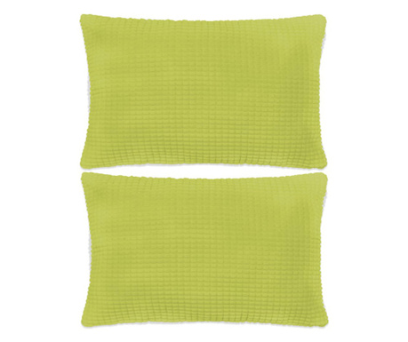 Комплект възглавници, 2 бр, велур, 40x60 см, зелен