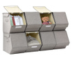 8-dijelni set kutija za pohranu s poklopcem od tkanine sive