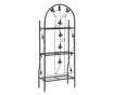 Stalak za biljke, 3 razine, crna, 52 x 28 x 128 cm, željezo thumbnail 4